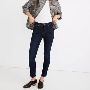 Madewell 9” Mid Rise Skinny Jeans Orland Dark Wash Tencel MA938 Size 24 NWT
